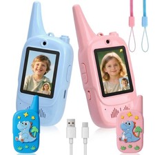 Video Walkie Talkies for , Long Range Rechargeable 2 Pack Walkie Talkies with...