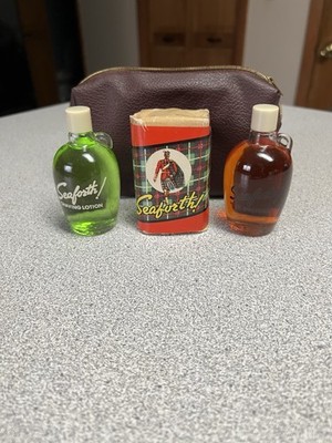 Vtg Alfred McKelvy Co. SEAFORTH Men's 3 pc. Toiletry Set Lotion Soap & Dressing