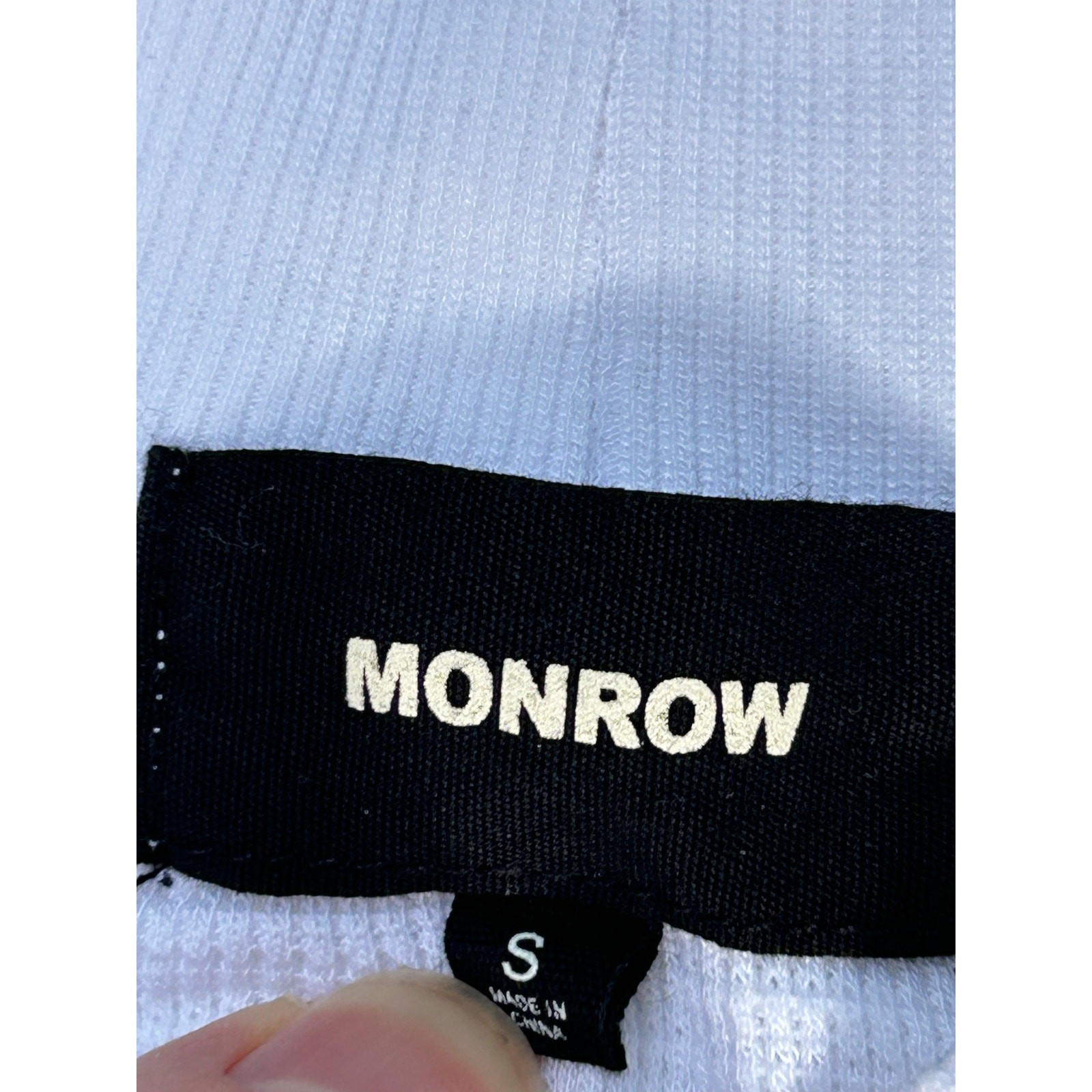 Monrow thermal top mock neck white basic size sma… - image 2