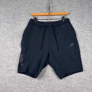 Nike Tech Fleece Shorts Mens Medium M Black Pockets Drawstring 805160-010