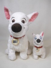 Disney Store Authentic Genuine 12" Bolt dog STAMPED Mini Bolt 6" Plush