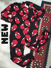 New Marvel Spiderman fleece sleeper pajama Men youth L