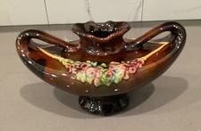 Ancien vase style Aladdin poterie Pierre et roseau rare bel émail