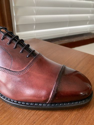 NEW w BOX 1st QUAL| ALLEN EDMONDS 8D PARK AVENUE OXBLOOD CAP TOE DRESS SHOES 8 D - Picture 10 of 17