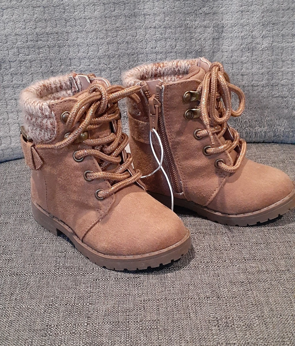 NEW Falls creek Kids Boots Toddler Size 6 Lace up with Side Zipper