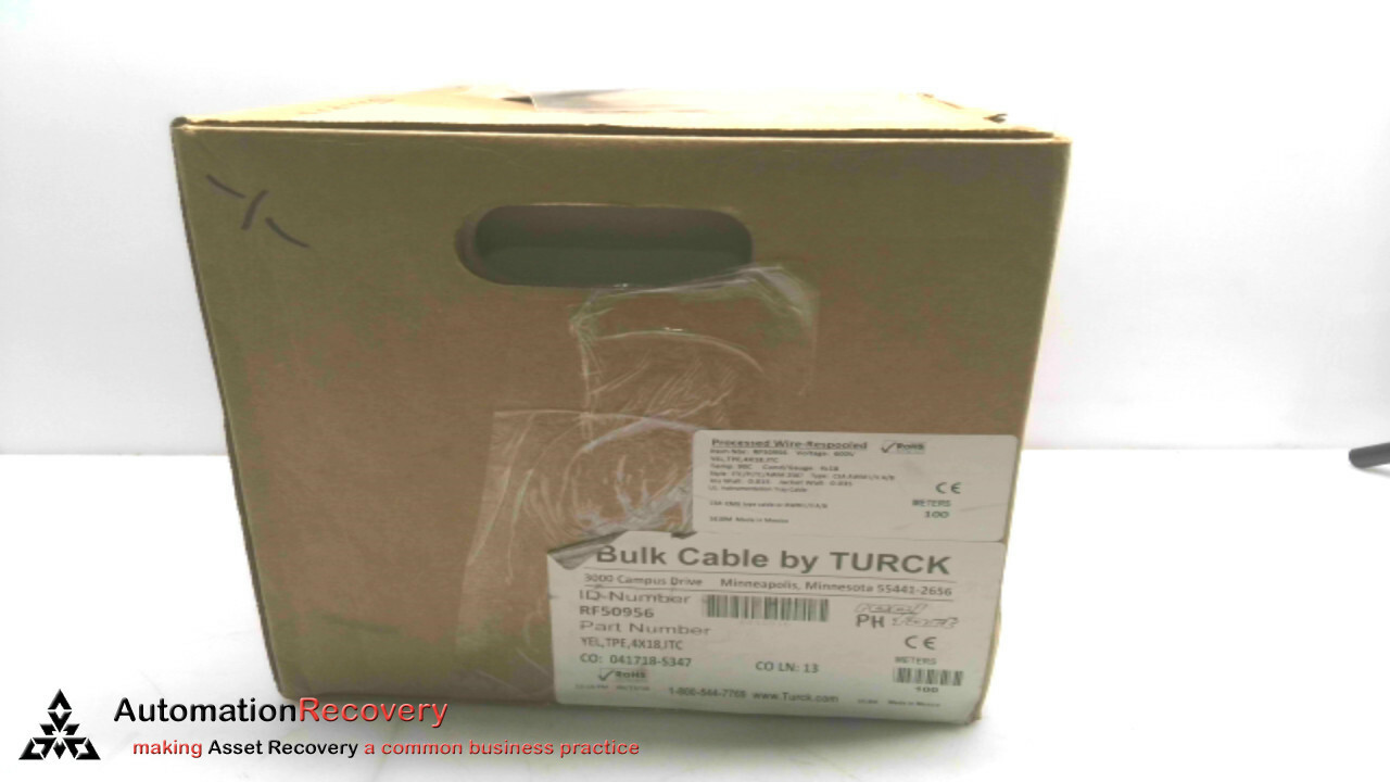 TURCK RF50956 INSTRUMENTATION TRAY CABLE YEL TPE 4X18 ITC 293806 for sale online eBay