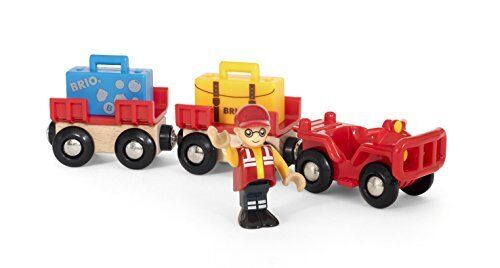 Brio World 33893 - Flughafen-gepäckwagen Zubehörteil Holzeisenbahn