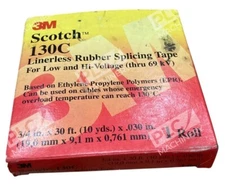 3M 3/4"x30'x.030" Scotch Linerless Rubber Splicing Tape 130C