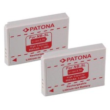 2x Batteria Patona per Canon Digital Ixus 900 TI ,90IS,950 IS,960 IS,970 IS