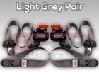 Ford Falcon AU BA BF Left & Right Front Light Grey Seat Belt Pair Brand New