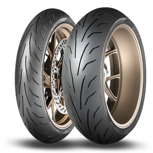 Pneumatici Moto Dunlop Qualifier Core Nuovi Coppia Gomme 120 + 180 DOT 2024 - Imagen 2 de 4