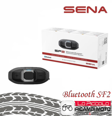 Sena SF2 Bluetooth Motorcycle Intercom, HD Audio, with Dual Speakers - Single