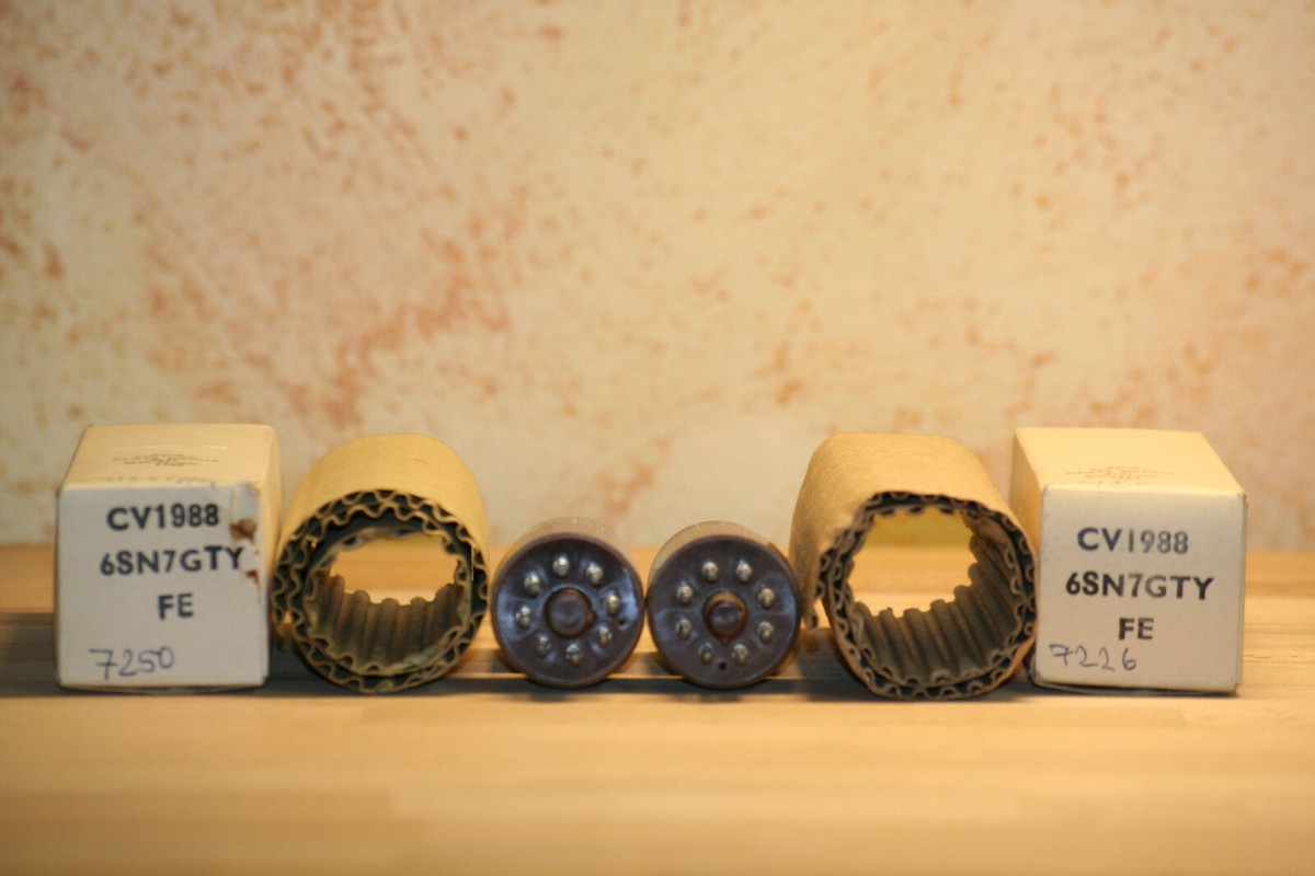 cv1988 MULLARD NOS TUBE 7250 6SN7gty B65 roehre röhre ovp PRE EL34