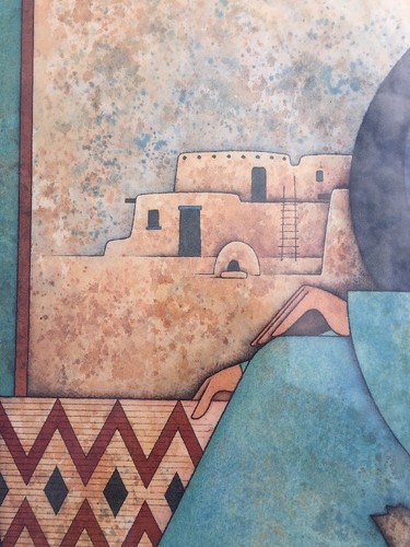 G.E. MULLAN KEMPER GALLERY American Indian Native Woman COLORADO SPRINGS 20x16 - Picture 7 of 9