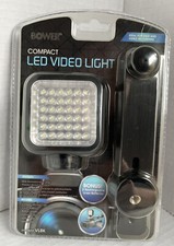 Bower Compact LED Video Light DSLR Recording Photography Videography Flash Kit