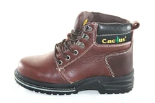 MEN'S CACTUS FOOTWEAR  WORK BOOT 6533 DARK BROWN OIL RESISTANT MAXIUM COMFORT