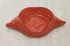 Glasbake 5" Orange Crab Dish Deviled Imperial Ramekin Butter Sauce Dip Appetizer