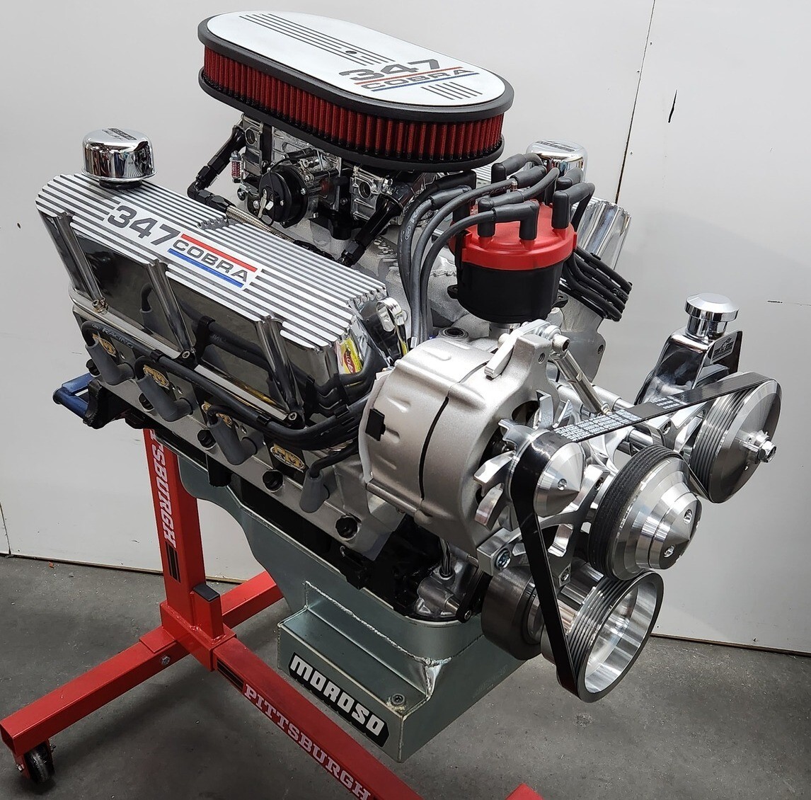 Ford 347 C.I. Stroker Pentroof, Tall Valve Covers - Tri