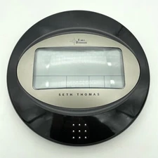 Seth Thomas Radio-Controlled Challenger LCD Atomic Wall Clock w/Temp & Day/Date