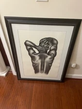 Larry Poncho Brown Newly Framed Painting, Limited Edition 425/850, 35x45