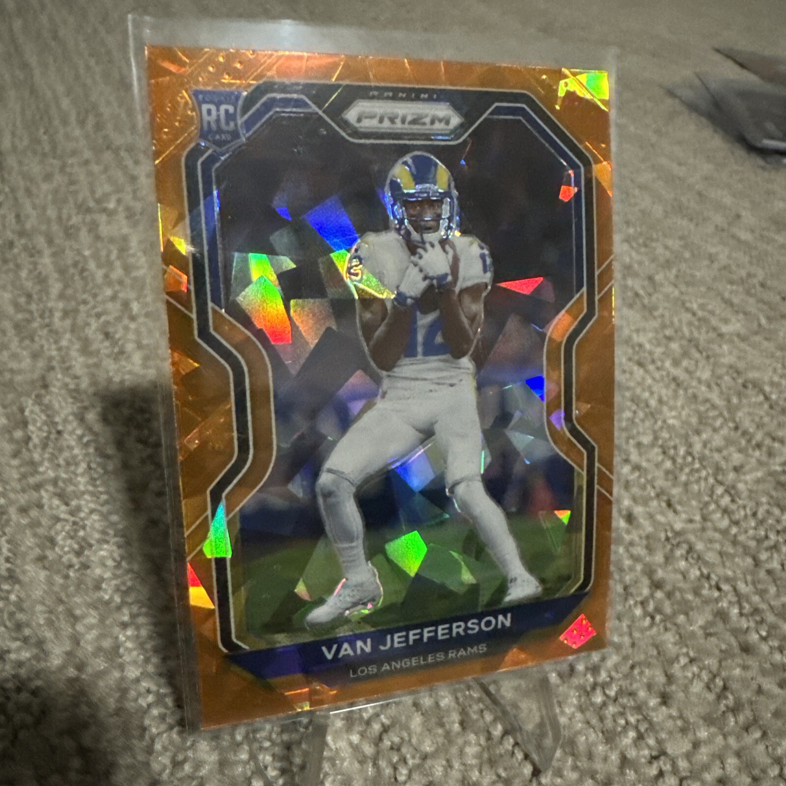 2020 Panini Prizm Rookie Orange Ice Prizm Van Jefferson #377 Rookie RC