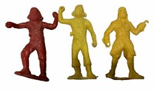 3 PIRATES figures MPC/MARX 1960's ringhand playset LOT vintage toy soldiers