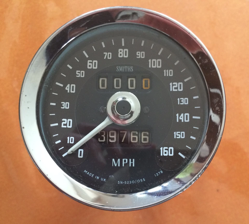 Autocollant conversion compteur SMITHS MPH en KPH pour MG Midget ø 80 - Photo 2/2