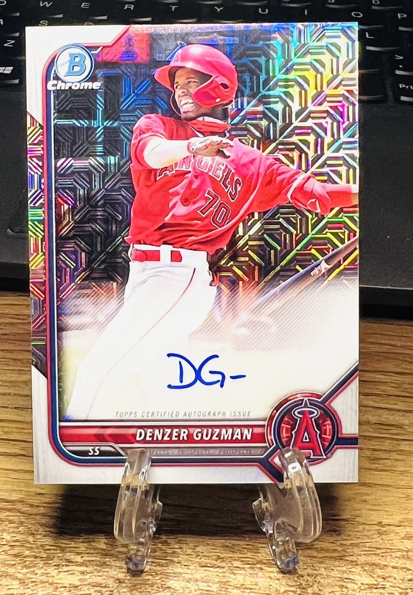 Denzer Guzman 2022 Bowman Baseball Chrome Mojo Refractor Autograph