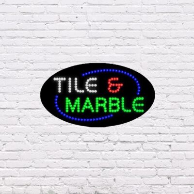 LED Tile & Marble | Light-up Sign | 15''H x 27''W x 2''D