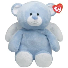 Ty Pluffies ❤️ LITTLE ANGEL BLUE BEAR Soft Stuffed Plush NEW MWMT's