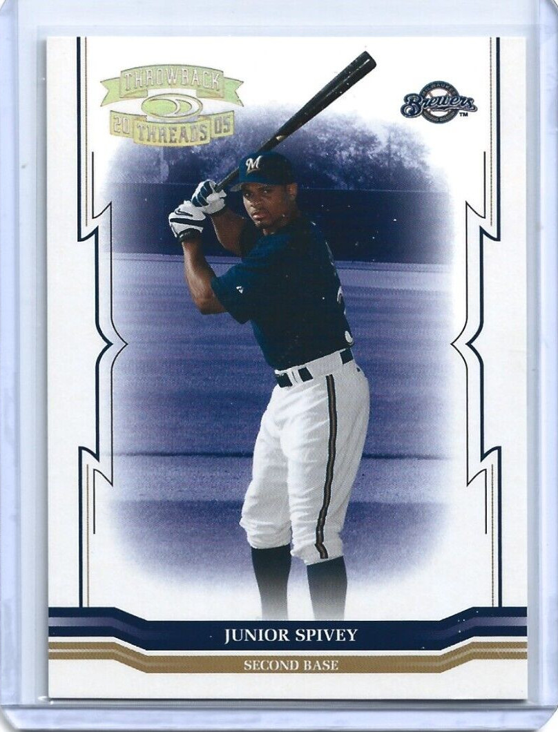 Junior Spivey-Brewers-2005 Throwback Threads Gold Century Proof #258 (37/100)