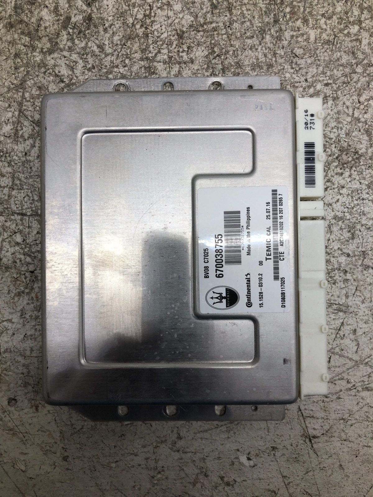 2017-2022 MASERATI LEVANTE ACTIVE SUSPENSION CONTROL MODULE UNIT 670038755 OEM