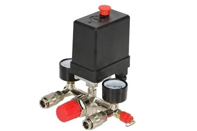 FALCON SET Kompressorschalter Druckschalter mit Manometern 380/400V 1/2"