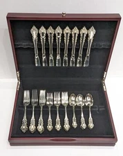 Medici gorham 1971 sterling silver service for 8, 32 pcs with new storage chest
