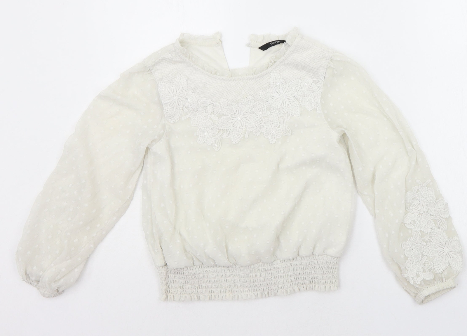 George Girls White Polyester blend Size 7-8 Years