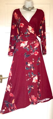 JOE BROWNS MIDIKLEID AUS JERSEY MIT BLUMENDRUCK GRÖSSE 20