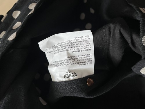 Mono Vyner Articles Negro Denim Lunares 100% algodón para hombre talla S - Imagen 9 de 13
