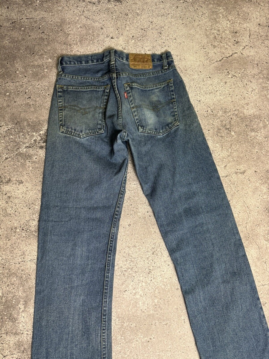【美品　濃紺】リーバイス　501 デニムジーンズパンツ　W28L34 レディース] 80's USA製 リーバイス 501 デニムパンツ W28 イ