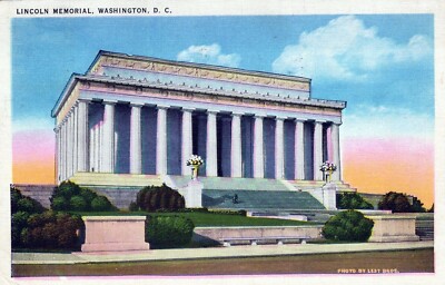 Lincoln Memorial Washington D.C. Posted Vintage Linen Post Card