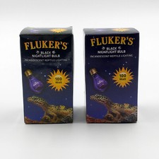  2x Multiple Fluker's Incandescent Black Nightlight Bulb for Reptiles, 100 Watt