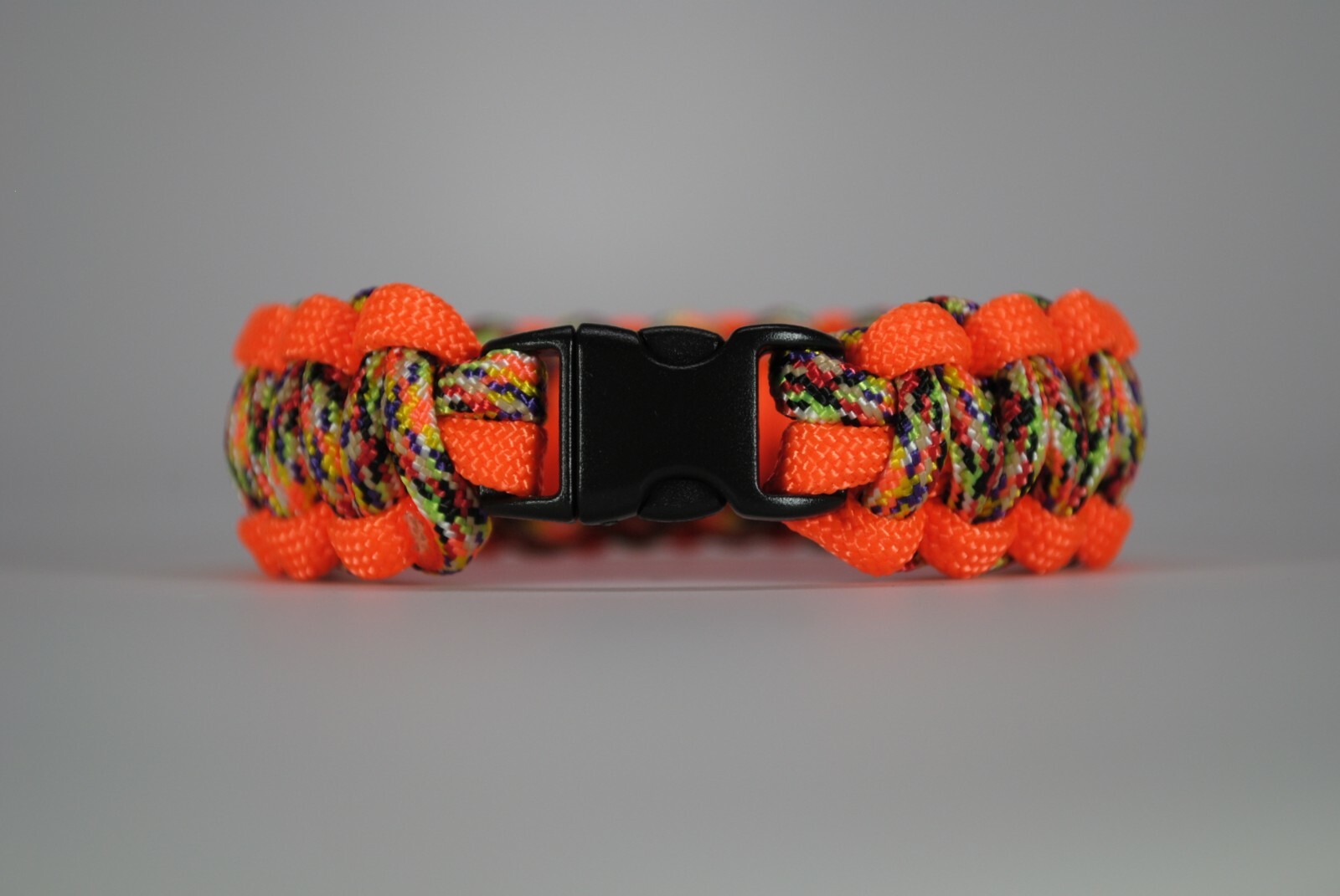 550 Paracord Survival Bracelet Cobra Orange/Overkill "Made in the USA"