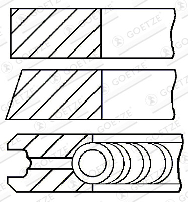 Goetze Engine Kolbenringsatz Kolbenringzange FüR Opel Astra G Caravan F35_-image