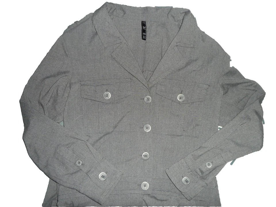 ZARA TRF: COMBINAISON PANTALON GRIS TAILLE S -36/38 VOIR MESURES TBE!! - Photo 2/4