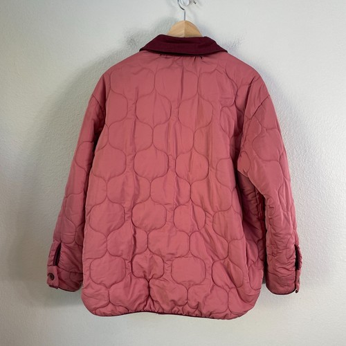 Sundance Womens Large Pink Georgina Quilted Jacket Removable Collar - Picture 12 of 13