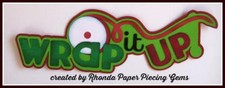 CHRISTMAS WRAP IT UP title premade scrapbook paper piecing 3d die cut by Rhonda