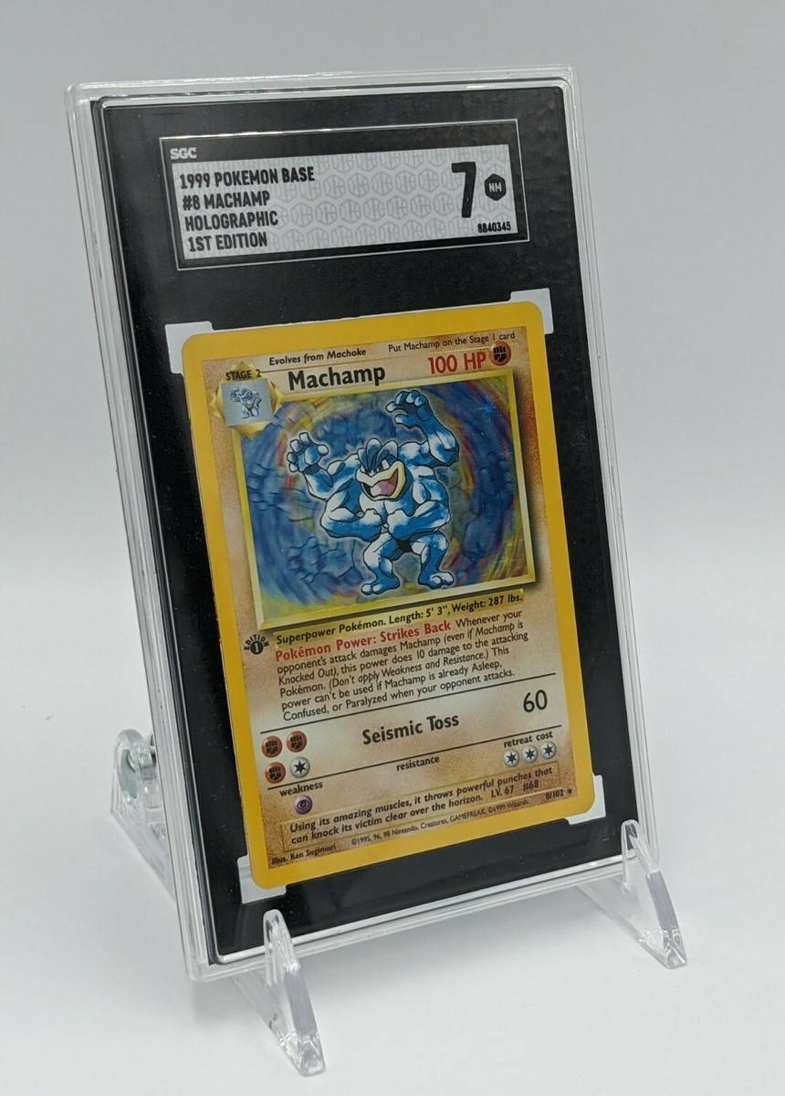 Machamp 1999 Pokemon Base 1st Edition Holographic HOLO - SGC 7 | eBay