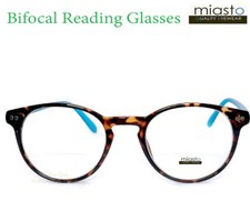 MIASTO ROUND BIFOCAL PREPPY KEYHOLE READER READING GLASSES 2.25