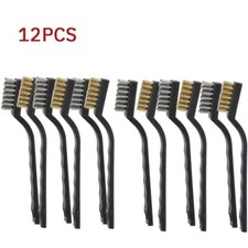 12Pcs Industrial Toothbrush Mini Copper Steel Wire Brush Stainless Steel Wire
