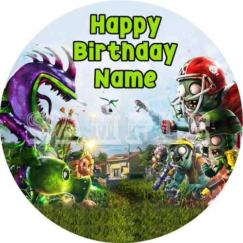 PLANTS VS ZOMBIES Edible Cake topper Party image | eBay
