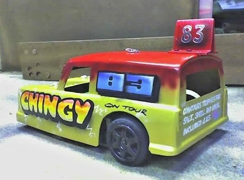 1/12 Three Wheeler Reliant Regal Van car & electrics Banger Racing Wreckfest - Picture 5 of 10
